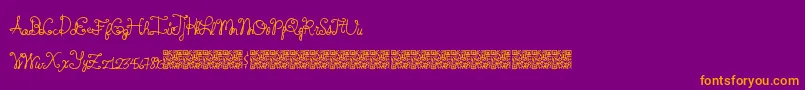 Springtyme Font – Orange Fonts on Purple Background