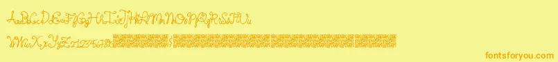 Springtyme Font – Orange Fonts on Yellow Background