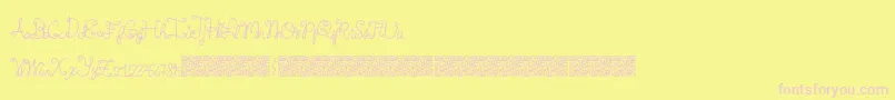 Springtyme Font – Pink Fonts on Yellow Background