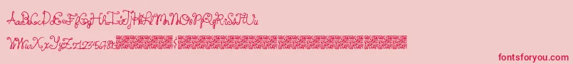 Springtyme Font – Red Fonts on Pink Background