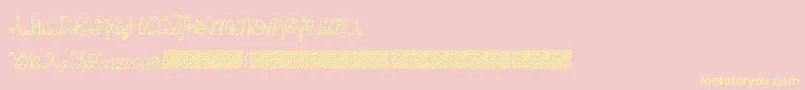 Springtyme Font – Yellow Fonts on Pink Background