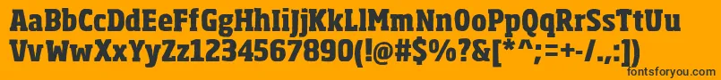 SohomaExtrabold-Schriftart – Schwarze Schriften auf orangefarbenem Hintergrund