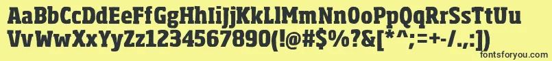 SohomaExtrabold Font – Black Fonts on Yellow Background