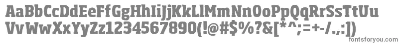SohomaExtrabold-fontti – harmaat kirjasimet valkoisella taustalla