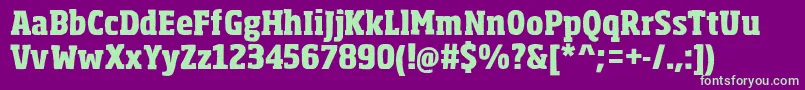 SohomaExtrabold Font – Green Fonts on Purple Background