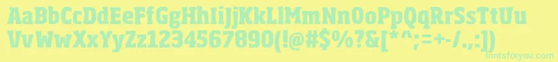 SohomaExtrabold Font – Green Fonts on Yellow Background