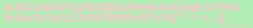 SohomaExtrabold Font – Pink Fonts on Green Background