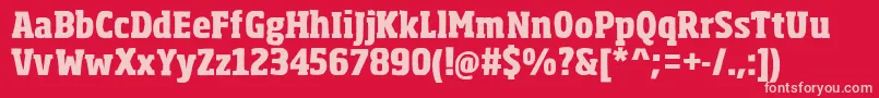 SohomaExtrabold Font – Pink Fonts on Red Background