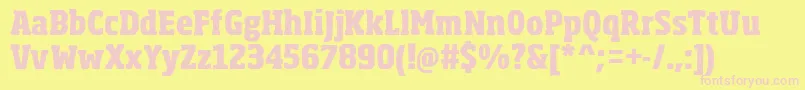 SohomaExtrabold Font – Pink Fonts on Yellow Background