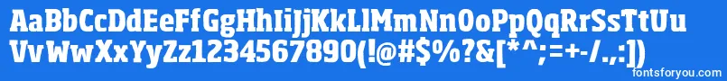 SohomaExtrabold Font – White Fonts on Blue Background