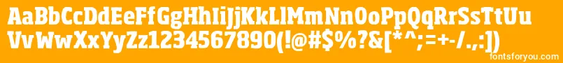 SohomaExtrabold Font – White Fonts on Orange Background