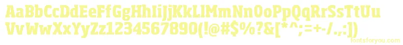 SohomaExtrabold Font – Yellow Fonts on White Background