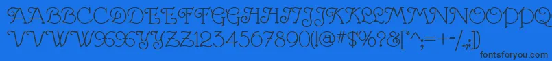 VillaMargarita Font – Black Fonts on Blue Background