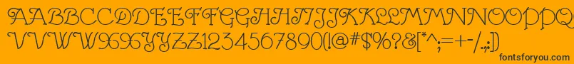 VillaMargarita Font – Black Fonts on Orange Background