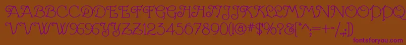 VillaMargarita Font – Purple Fonts on Brown Background