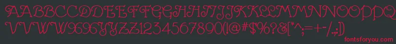 VillaMargarita Font – Red Fonts on Black Background