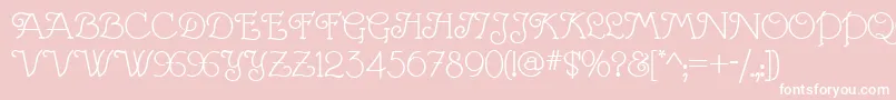 VillaMargarita Font – White Fonts on Pink Background