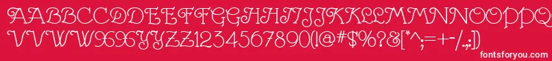 VillaMargarita Font – White Fonts on Red Background