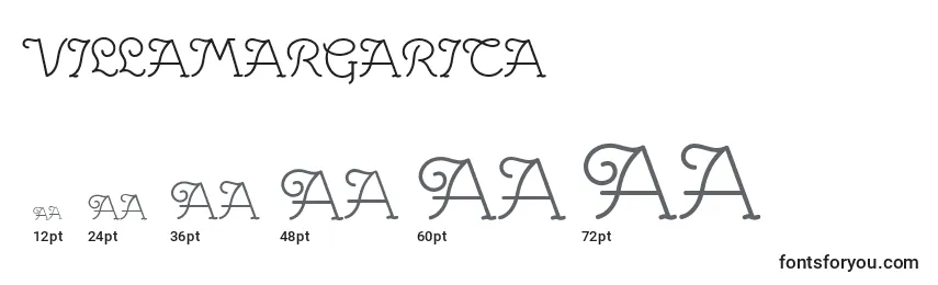 Размеры шрифта VillaMargarita