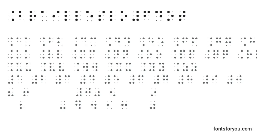 Schriftart Brailleslo6dot – Alphabet, Zahlen, spezielle Symbole