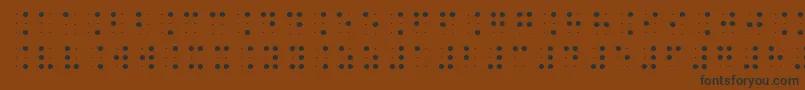 Шрифт Brailleslo6dot – чёрные шрифты на коричневом фоне
