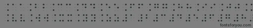 フォントBrailleslo6dot – 黒い文字の灰色の背景