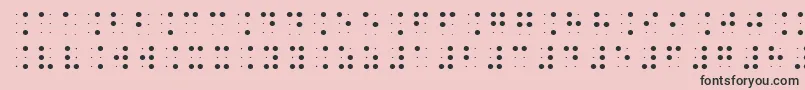 Police Brailleslo6dot – polices noires sur fond rose