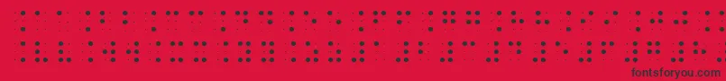 フォントBrailleslo6dot – 赤い背景に黒い文字