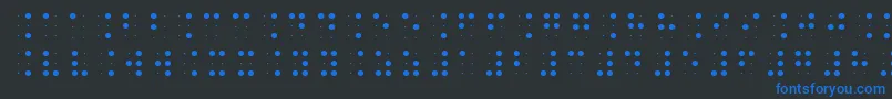 フォントBrailleslo6dot – 黒い背景に青い文字