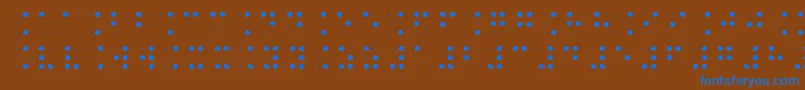 Brailleslo6dot-Schriftart – Blaue Schriften auf braunem Hintergrund