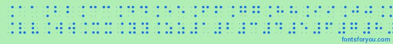 Police Brailleslo6dot – polices bleues sur fond vert