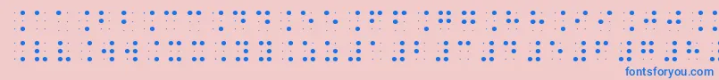 Brailleslo6dot-Schriftart – Blaue Schriften auf rosa Hintergrund