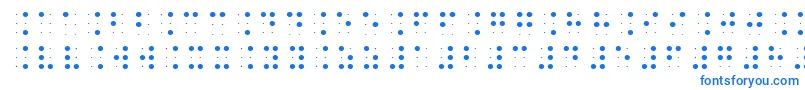 Brailleslo6dot Font – Blue Fonts on White Background