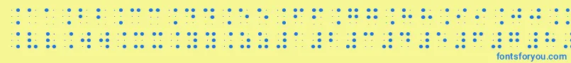 Police Brailleslo6dot – polices bleues sur fond jaune