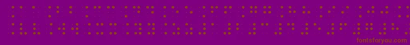 Шрифт Brailleslo6dot – коричневые шрифты на фиолетовом фоне