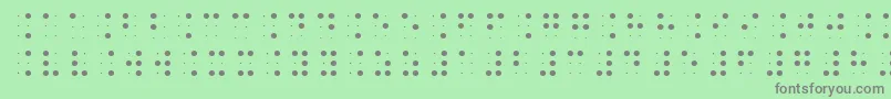 フォントBrailleslo6dot – 緑の背景に灰色の文字