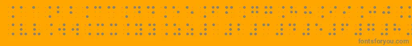 フォントBrailleslo6dot – オレンジの背景に灰色の文字