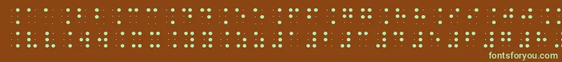 Шрифт Brailleslo6dot – зелёные шрифты на коричневом фоне