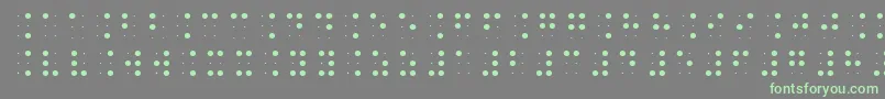 Шрифт Brailleslo6dot – зелёные шрифты на сером фоне