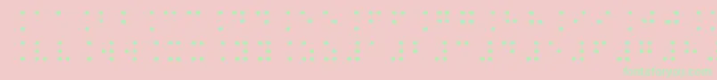 Fonte Brailleslo6dot – fontes verdes em um fundo rosa