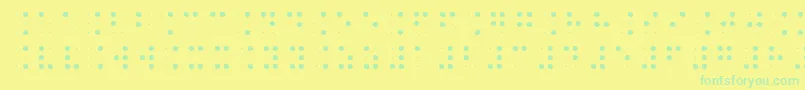 Шрифт Brailleslo6dot – зелёные шрифты на жёлтом фоне