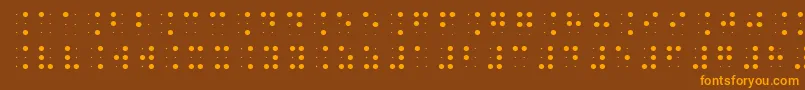 Brailleslo6dot Font – Orange Fonts on Brown Background