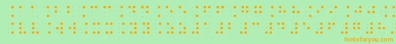 Police Brailleslo6dot – polices orange sur fond vert