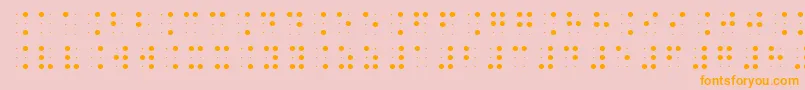 Brailleslo6dot Font – Orange Fonts on Pink Background