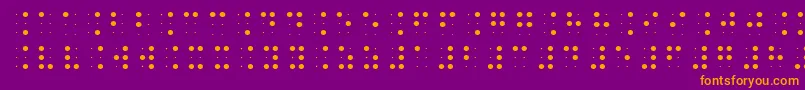 Brailleslo6dot-fontti – oranssit fontit violetilla taustalla