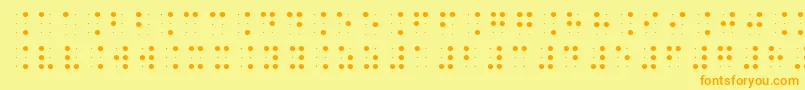 Brailleslo6dot Font – Orange Fonts on Yellow Background