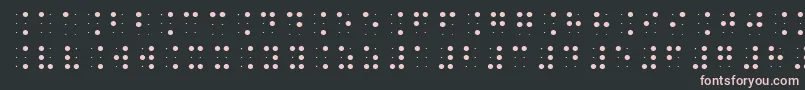 Brailleslo6dot Font – Pink Fonts on Black Background