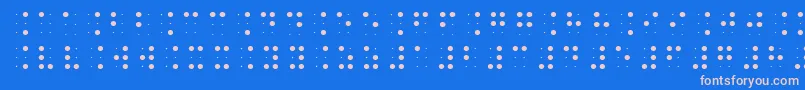 Brailleslo6dot-Schriftart – Rosa Schriften auf blauem Hintergrund