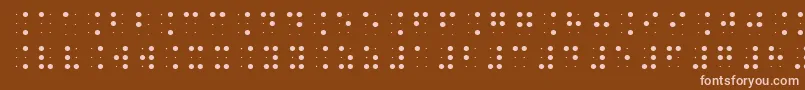 フォントBrailleslo6dot – 茶色の背景にピンクのフォント