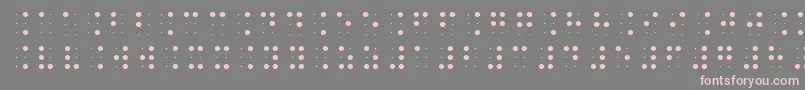 Шрифт Brailleslo6dot – розовые шрифты на сером фоне